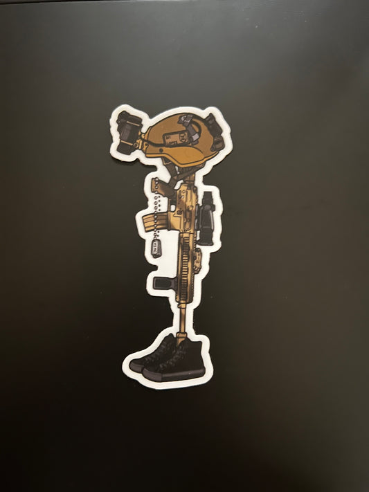 Jager Battle Cross Sticker